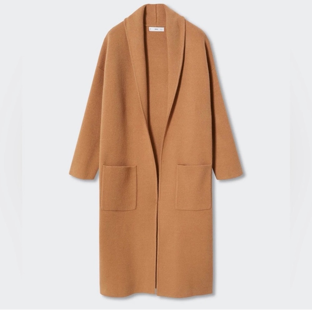 Mango camel coatigan